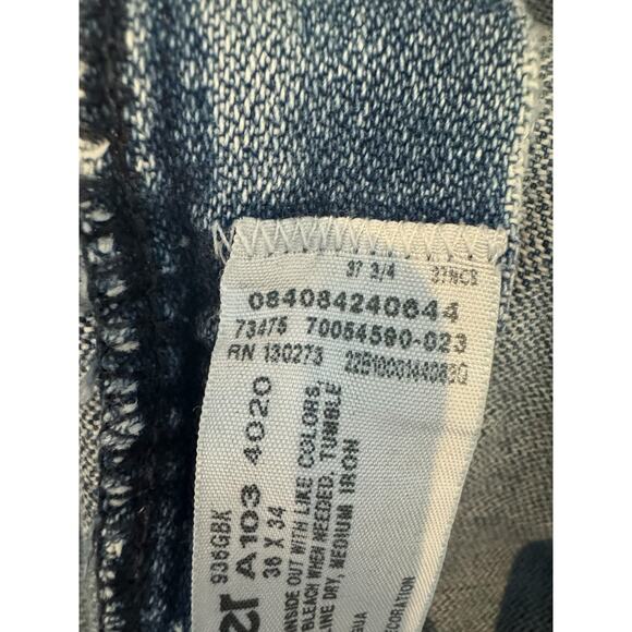 Wrangler A103 Men’s Cowboy Cut Blue Jeans 38x34 Classic Straight Leg Denim - Picture 6 of 7